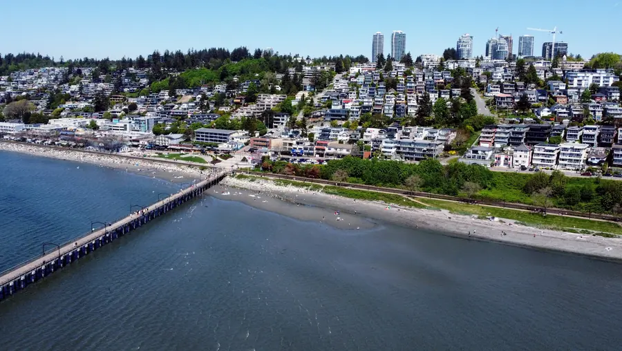 Aerial view of White Rock BC
